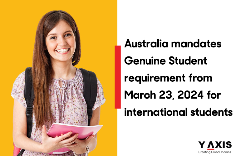 Australia implements Genuine Student requirement on March 23.